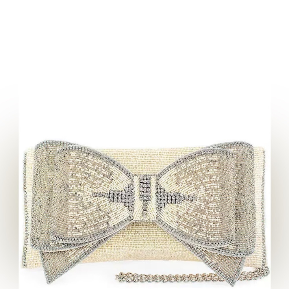 Mary Frances Beaded Bow Evening Crossbody Bag NWT